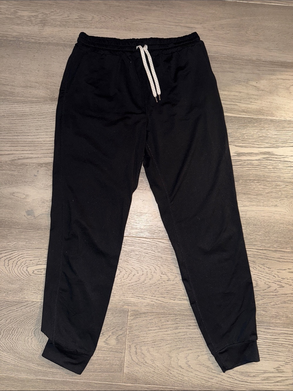 Vuori Black Jogger Sweatpants with White Drawstring